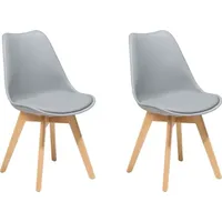 B&Q Beliani Grey Dining Chairs