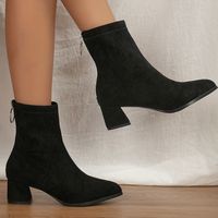 SHEIN Women's Suede Ankle Boots