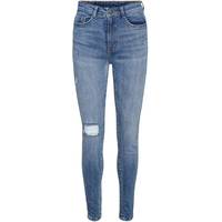 Noisy May Women's High Waisted Skinny Trousers