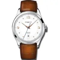 Montblanc Mens Rose Gold Watch With Leather Strap