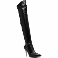 Gianvito Rossi Women's Black Leather Knee High Boots