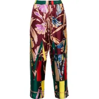 FARFETCH Pierre-Louis Mascia Women's Printed Silk Trousers