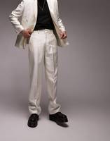 TOPMAN Men's White Suit Trousers