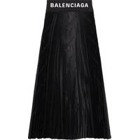 Balenciaga Women's Black Pleated Midi Skirts