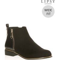 lipsy flat side zip boot