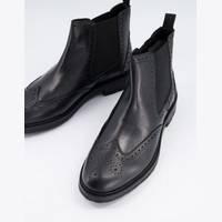 Hugo Men's Black Leather Chelsea Boots