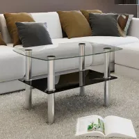 vidaXL Glass And Metal Tables