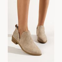 SHEIN Women's Suede Ankle Boots