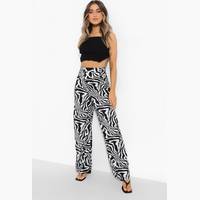 Boohoo Women's Zebra Print Trousers