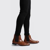 boohooMan Brown Chelsea Boots for Men