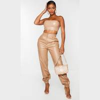 PrettyLittleThing Women's Faux Leather Trousers