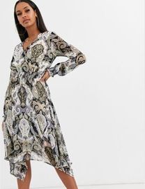 Lipsy cold shoulder hanky hem dress hotsell