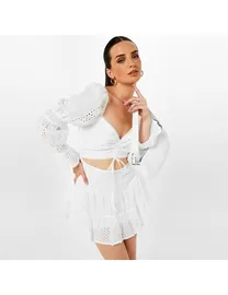 Shop Missguided Women s Broderie Dress up to 40 Off DealDoodle