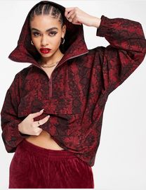 Ivy park red velvet jacket best sale