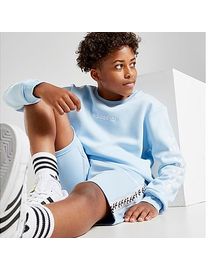 Adidas originals trefoil repeat crew sweatshirt junior sale