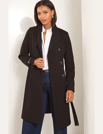 Lipsy contrast stitch mac coat hotsell