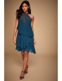 Lipsy embellished swing dress best sale