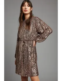 Shop Dorothy Perkins Women s Rose Gold Sequin Dresses up to 80 Off DealDoodle