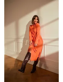 Orange dress tesco best sale