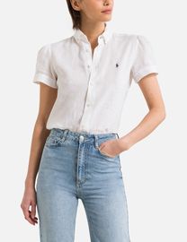 Shop Polo Ralph Lauren Women s White Short Sleeve Shirts up to 45 Off DealDoodle