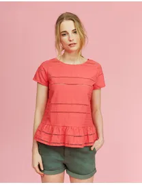 Joules peplum top on sale