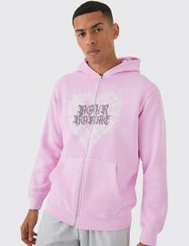 Boohooman pink hoodie best sale