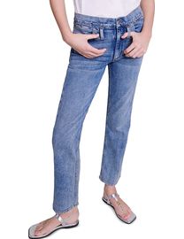 Maje buy Pamier High Rise Cropped Wide Leg Jeans