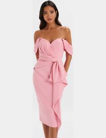 Shop Lavish Alice Women s Pink Midi Dresses up to 75 Off DealDoodle