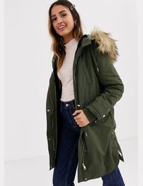 Miss selfridge khaki coat best sale