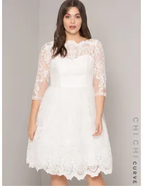 Shop Chi Chi London Plus Size White Dresses up to 75 Off DealDoodle