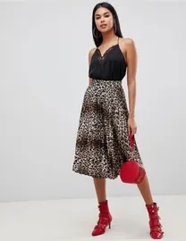 Lipsy zebra print pleated skirt hotsell