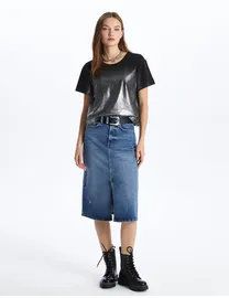 Shop Debenhams Women s Denim Midi Skirts up to 90 Off DealDoodle