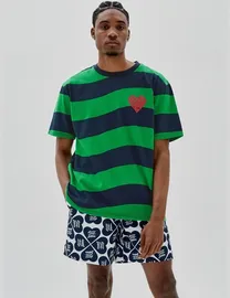 Guess striped shirt green online