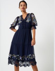 Flori embroidered floral maxi dress best sale