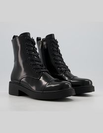 Raid overa black flat lace up boots best sale