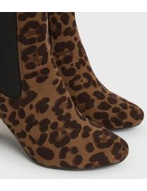 New look leopard ankle boots best sale