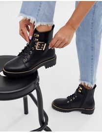 Shop ASOS DESIGN Women s Lace Up Ankle Boots up to 80 Off DealDoodle