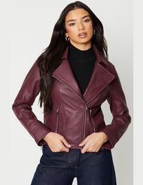 Oasis faux leather stitch biker best sale