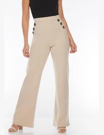 Shop Debenhams QUIZ Women s High Waisted Trousers up to 60 Off DealDoodle