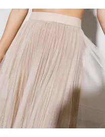 Pink glitter pleated skirt best sale