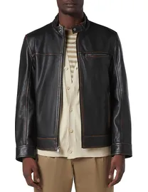 Andrew marc weston leather moto jacket hotsell