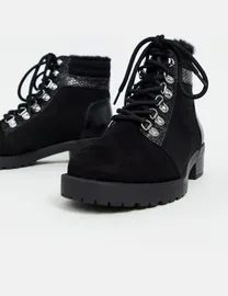 Miss selfridge hiker ankle boot in black best sale