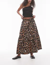 Leopard midi skirt topshop best sale