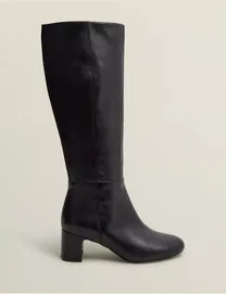 Shop Hobbs Women s Black Leather Knee High Boots up to 45 Off DealDoodle