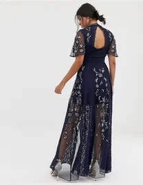 Amelia rose embellished ombre sequin maxi dress with cami strap in berry best sale