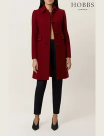 Hobbs evalina coat burgundy hotsell