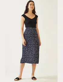 Jigsaw paisley wrap midi skirt hotsell