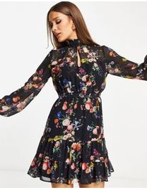 Lipsy gabriella print shift dress best sale