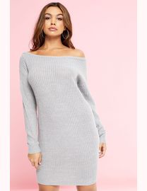 Shop Missguided Women s Grey Jumper Dresses up to 55 Off DealDoodle