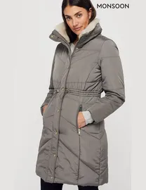 Monsoon blue hallie long padded coat hotsell